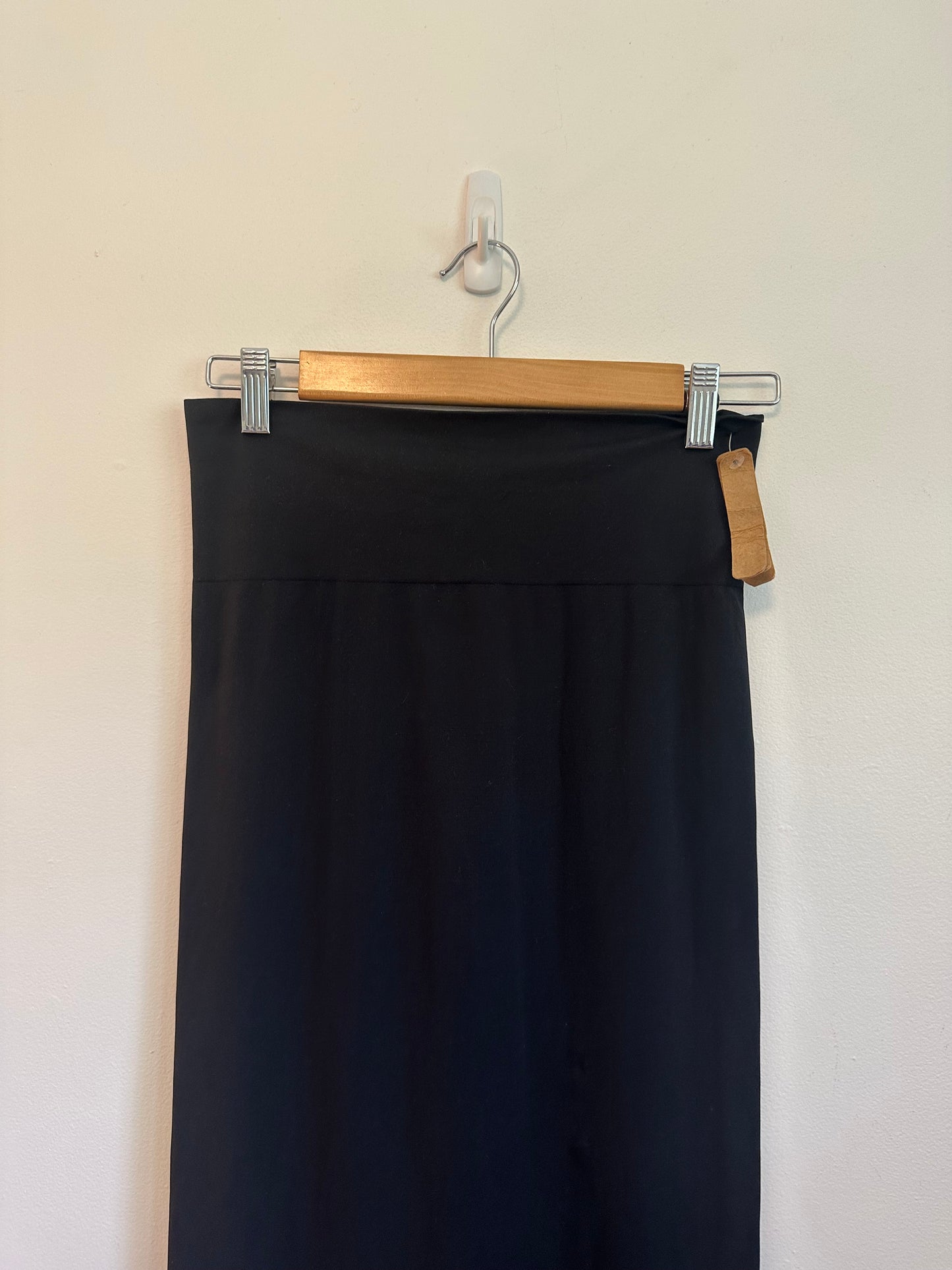 NWT Skims Black Stretch Nylon High Waist Bodycon Maxi Skirt | Size Large