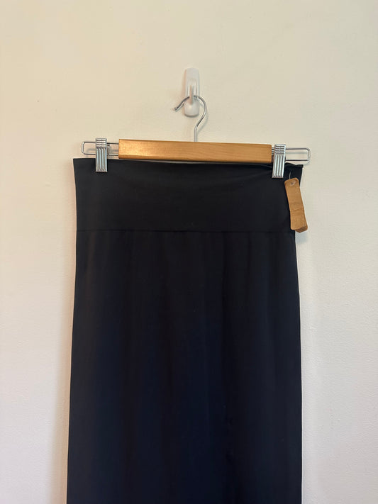 NWT Skims Black Stretch Nylon High Waist Bodycon Maxi Skirt | Size Large