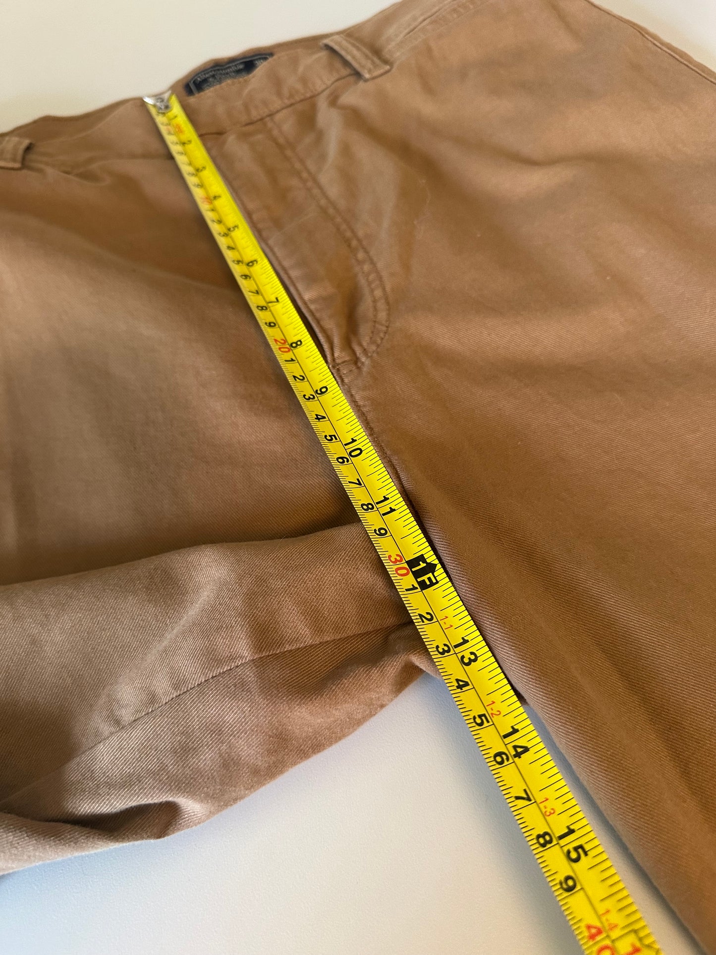 NWT Abercrombie & Fitch Ultra High Rise Crop Wide Leg Pants in Brown | Size 30