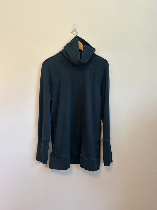Lululemon Funnel Neck Sweatshirt in Dark Teal Green | Size 12
