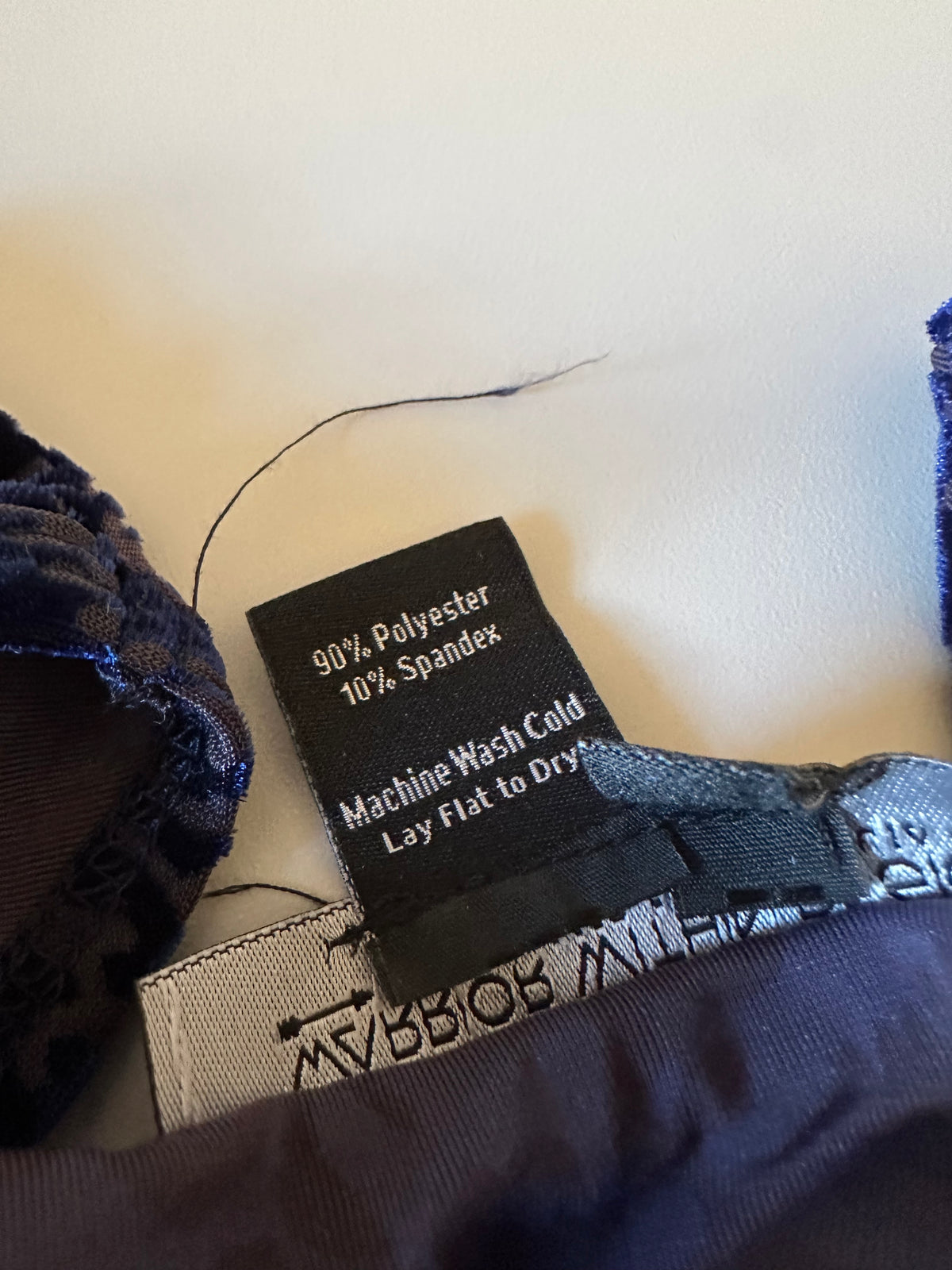 Warrior Within Designs Blue Burnout Velvet Crop Top | Size Medium