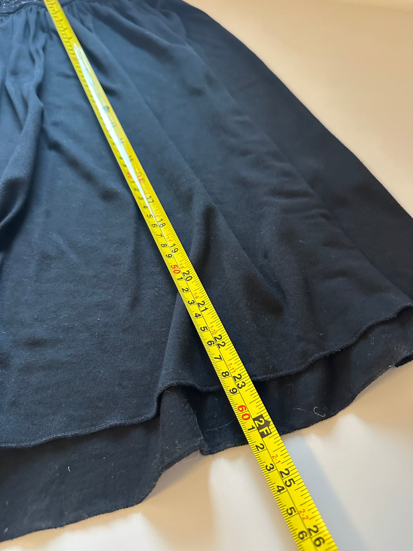 Velvet by Graham and Spencer Black Jersey Embellished Waist Skirt | Size Medium