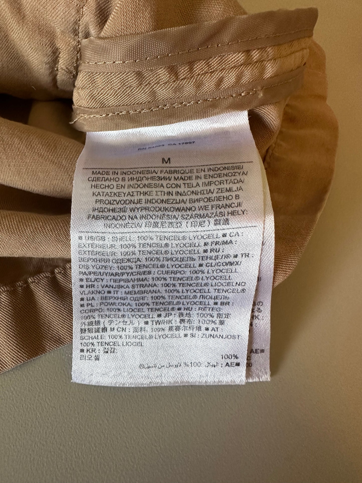 Banana Republic Tan Tencel Double Breasted Utility Vest | Size Medium