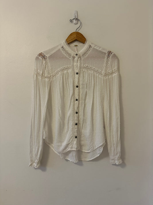 Free People Everyday Every Girl Top in Ivory | Size XS
