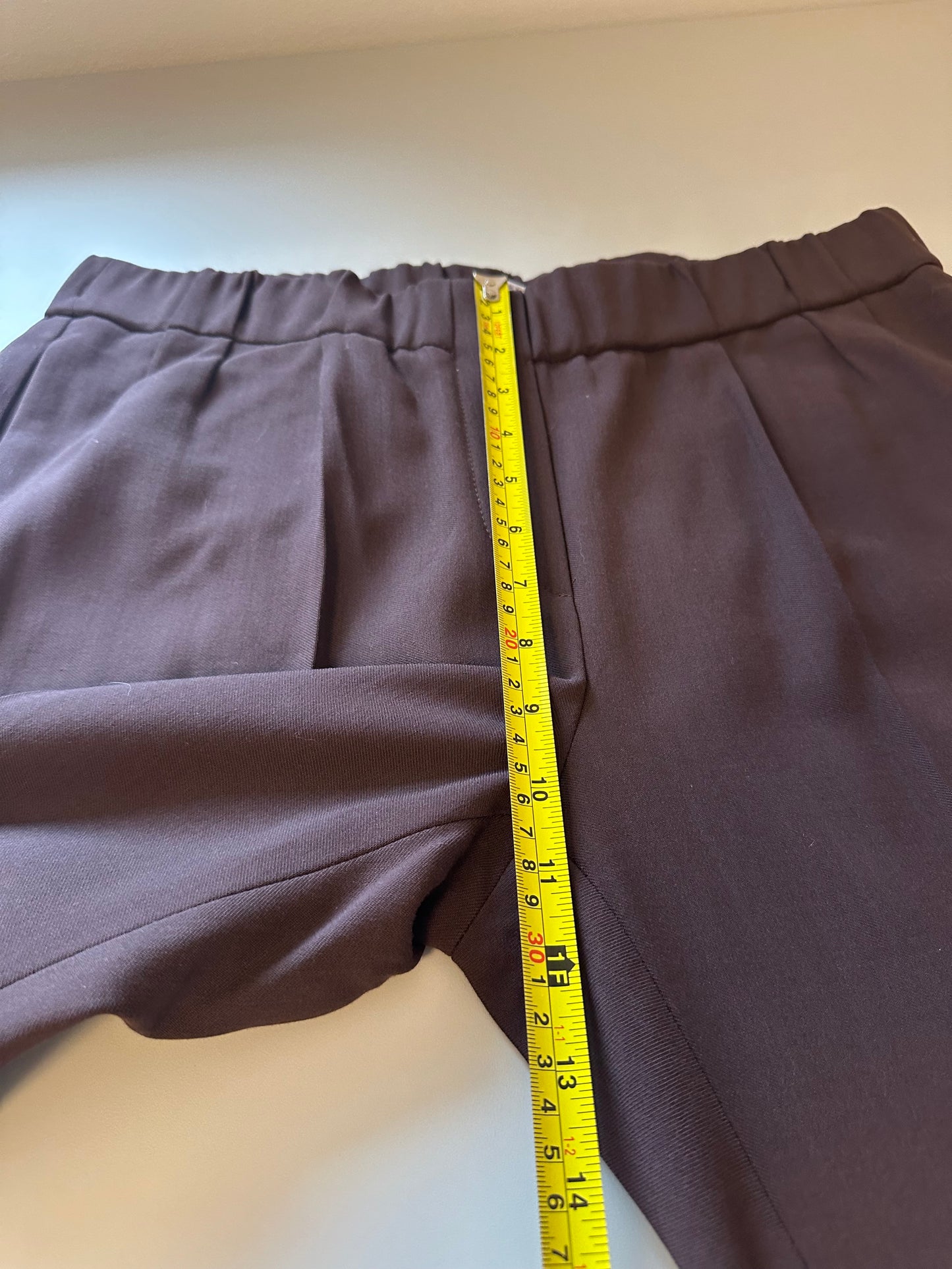 Brunello Cucinelli Wool Blend Pull On Brown Trousers | Size 10