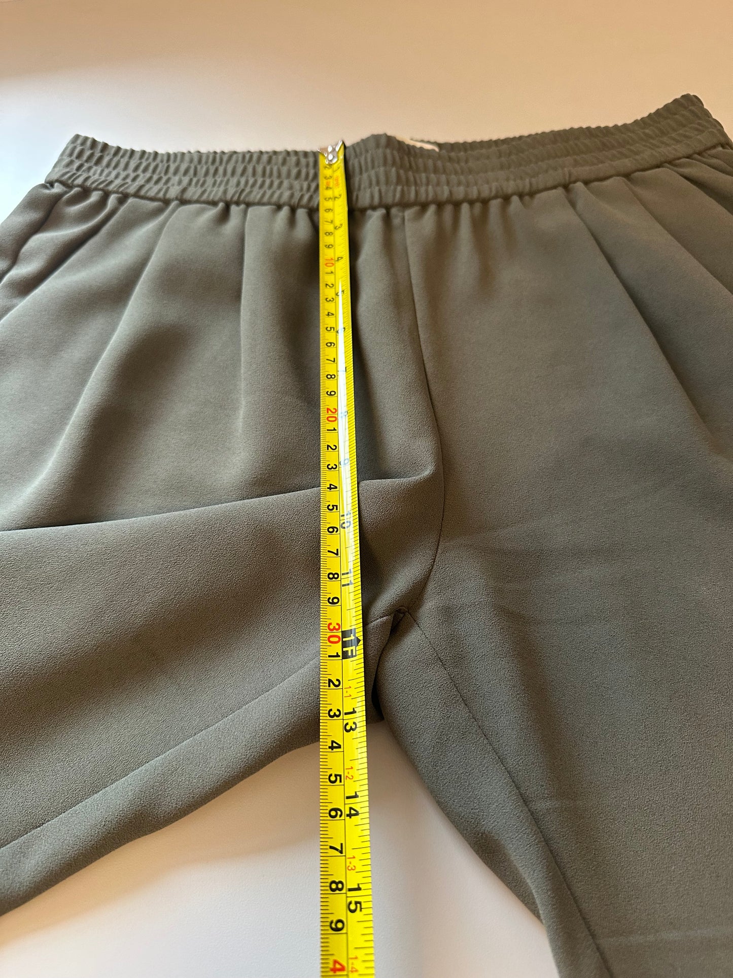 Joie Olive Green Woven Pull On Jogger Pants | Size Medium
