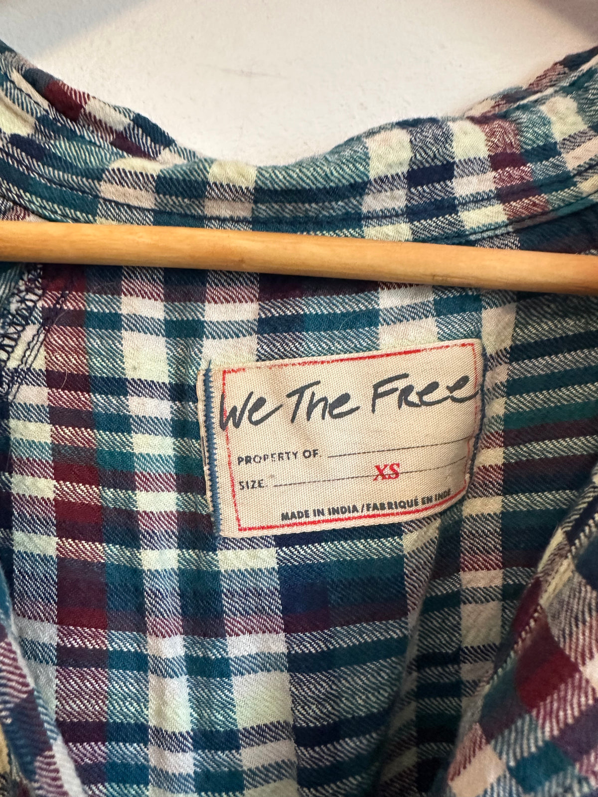 We The Free x Free People Oversized Plaid Button Down Shirt | Size XS