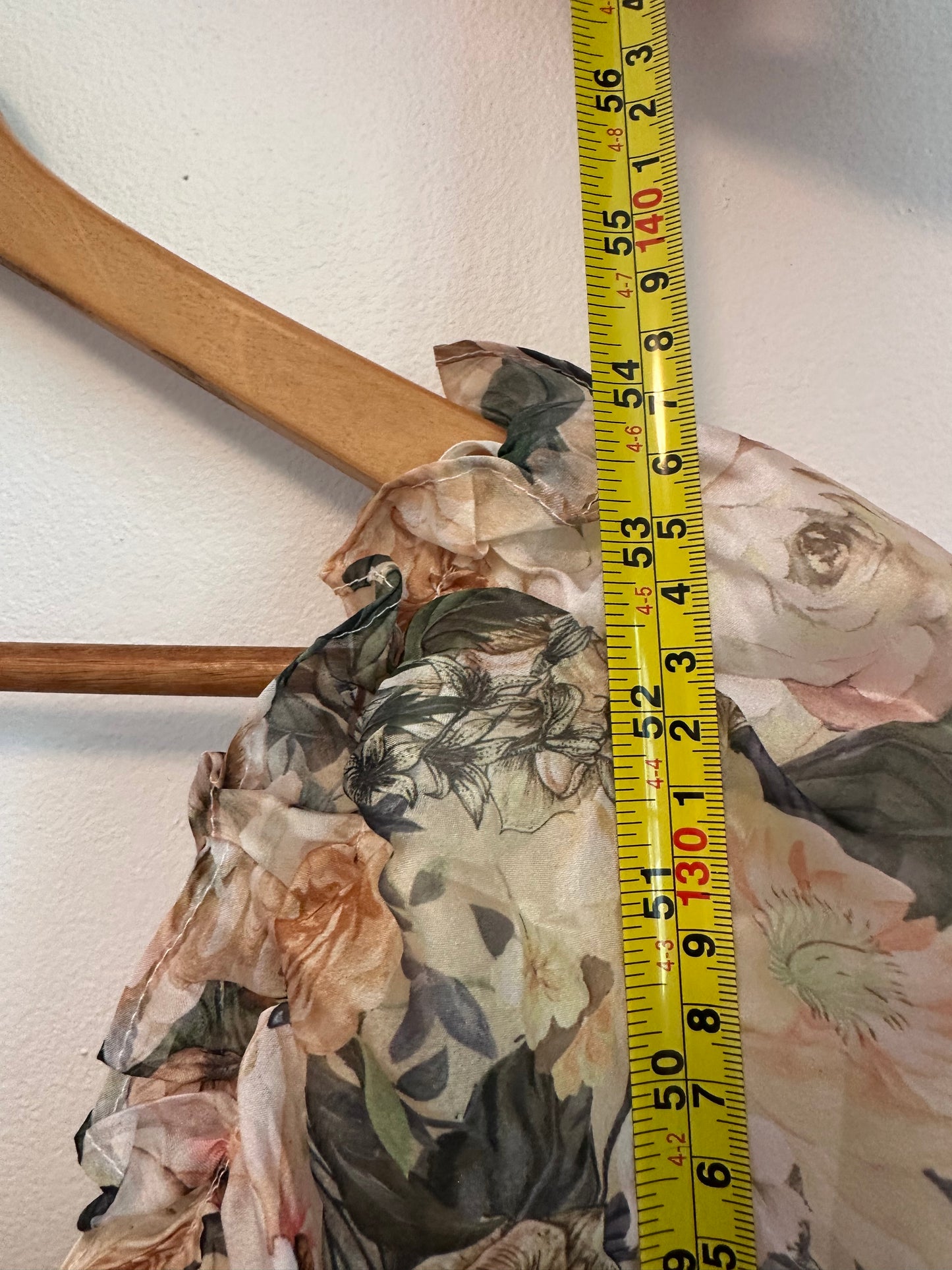 NWT Worth Collective Floral Puff Sleeve Bow Back Maxi Dress | Size Medium