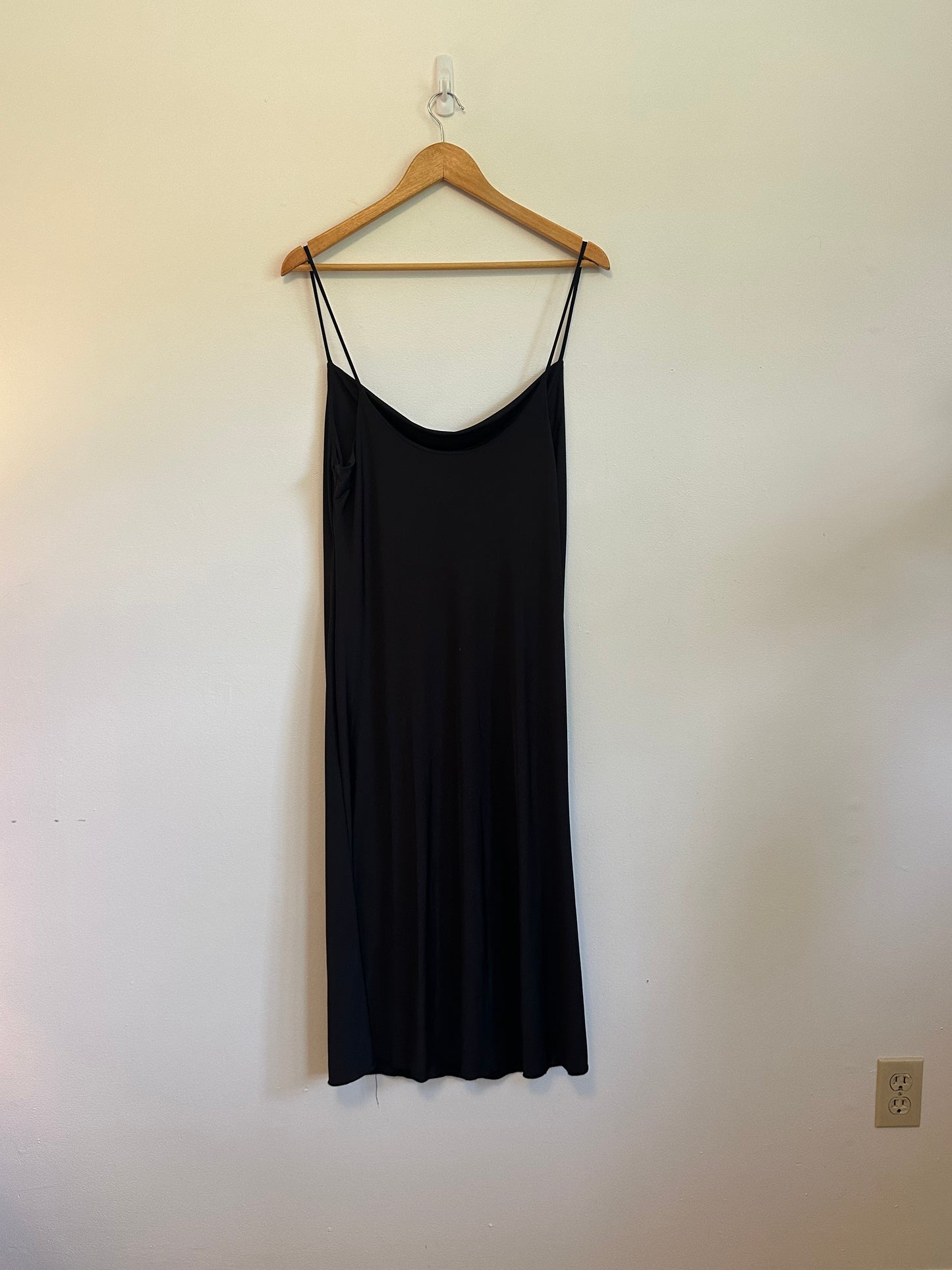NWT Sincerely Jules Cowl Neck Midi Slip Dress in Black | Size XL