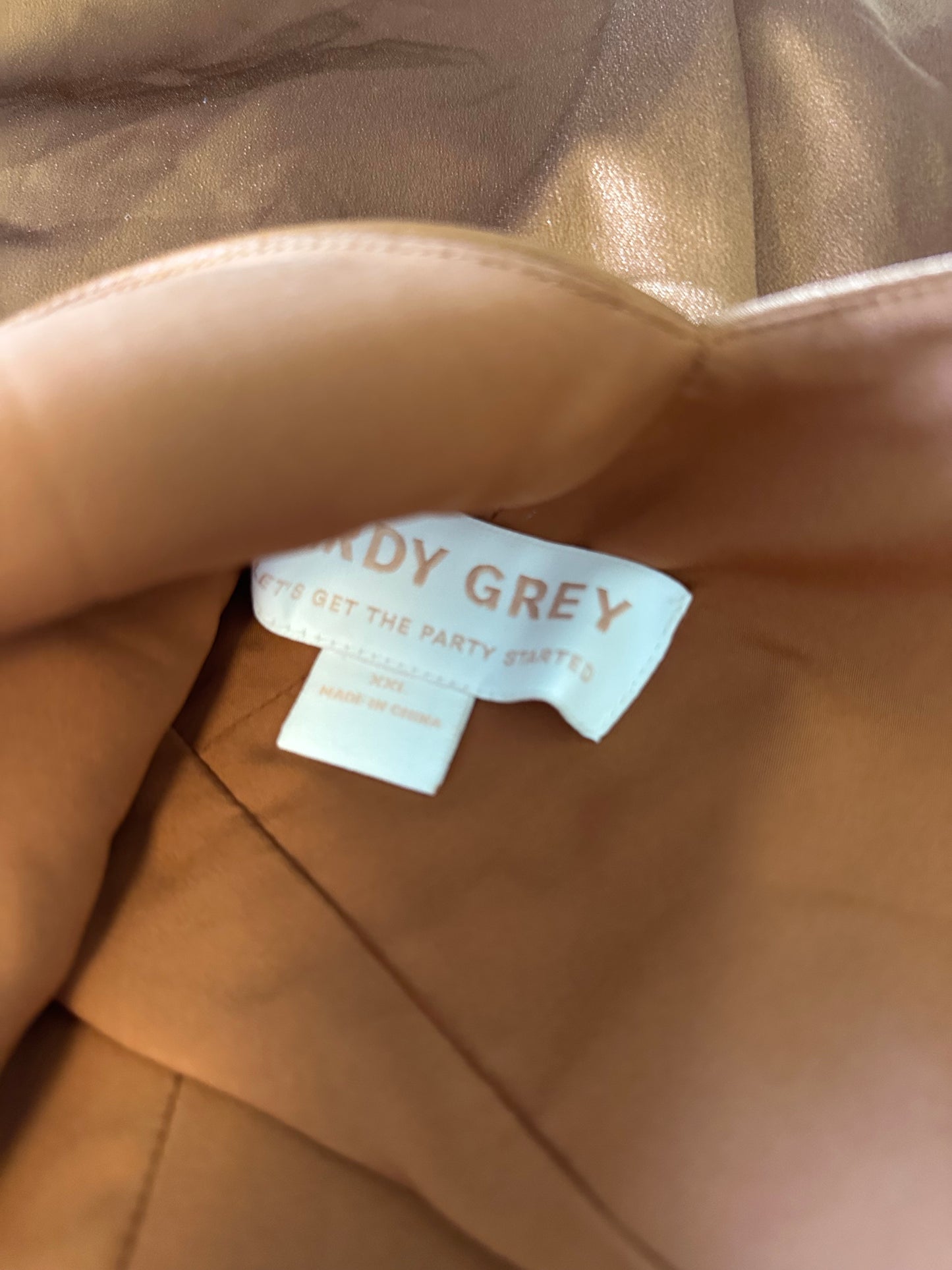 NWT Birdy Grey Gloria Satin Stretch Bridesmaid Dress in Rust | Size XXL