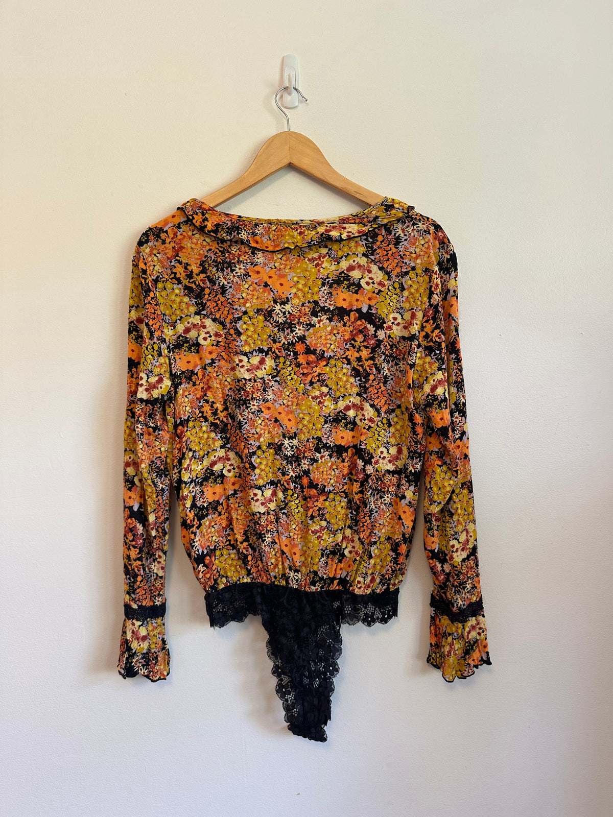 Intimately Free People Heat Wave Floral Ruffle Bodysuit | Size Medium