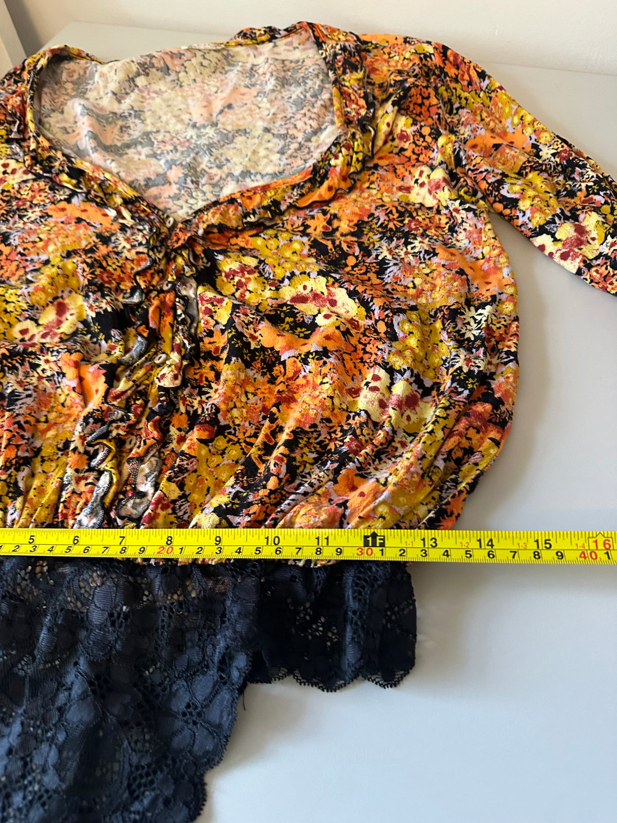 Intimately Free People Heat Wave Floral Ruffle Bodysuit | Size Medium