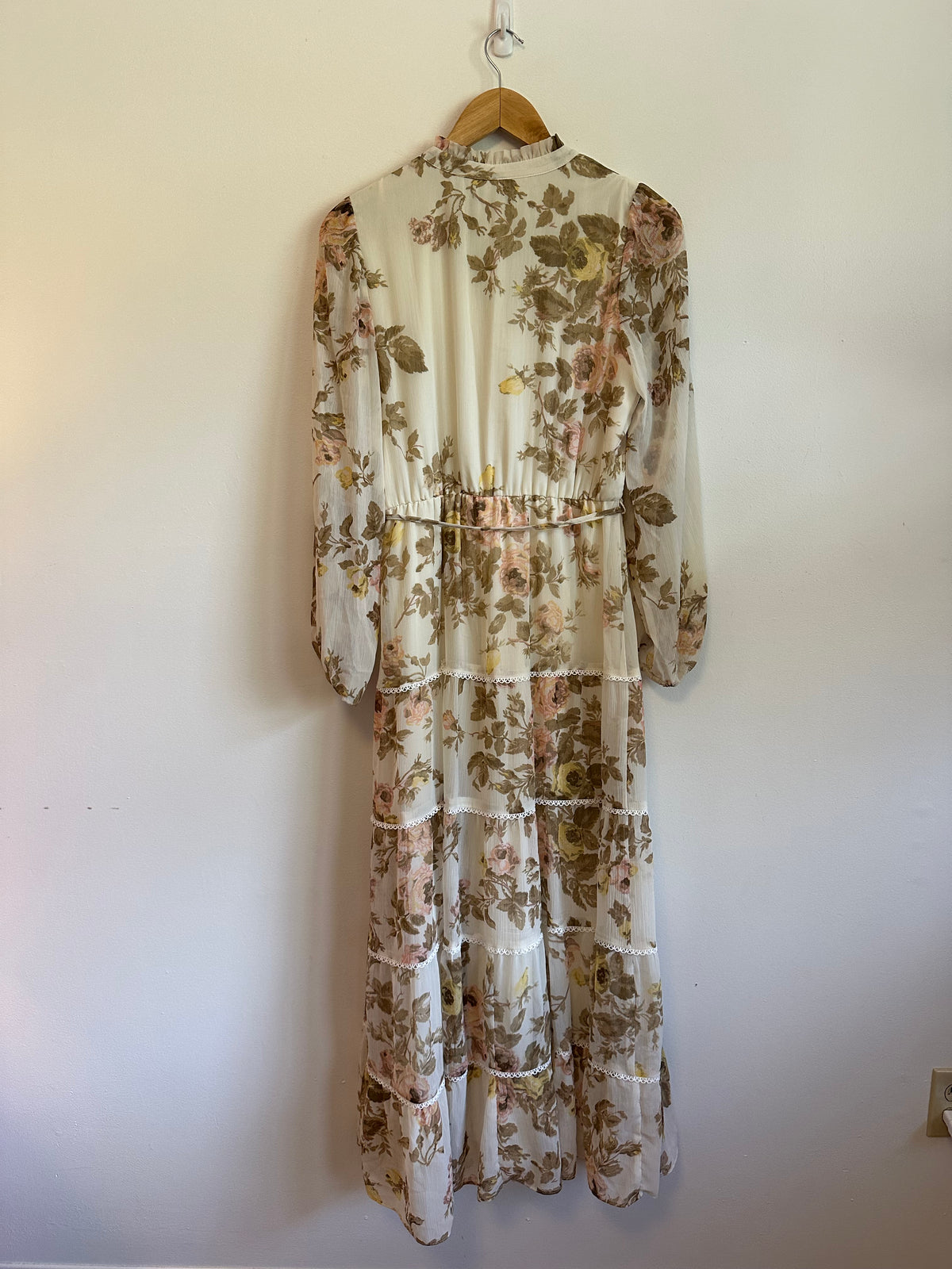 1.STATE Floral Tiered Long Sleeve Maxi Dress | Size Small