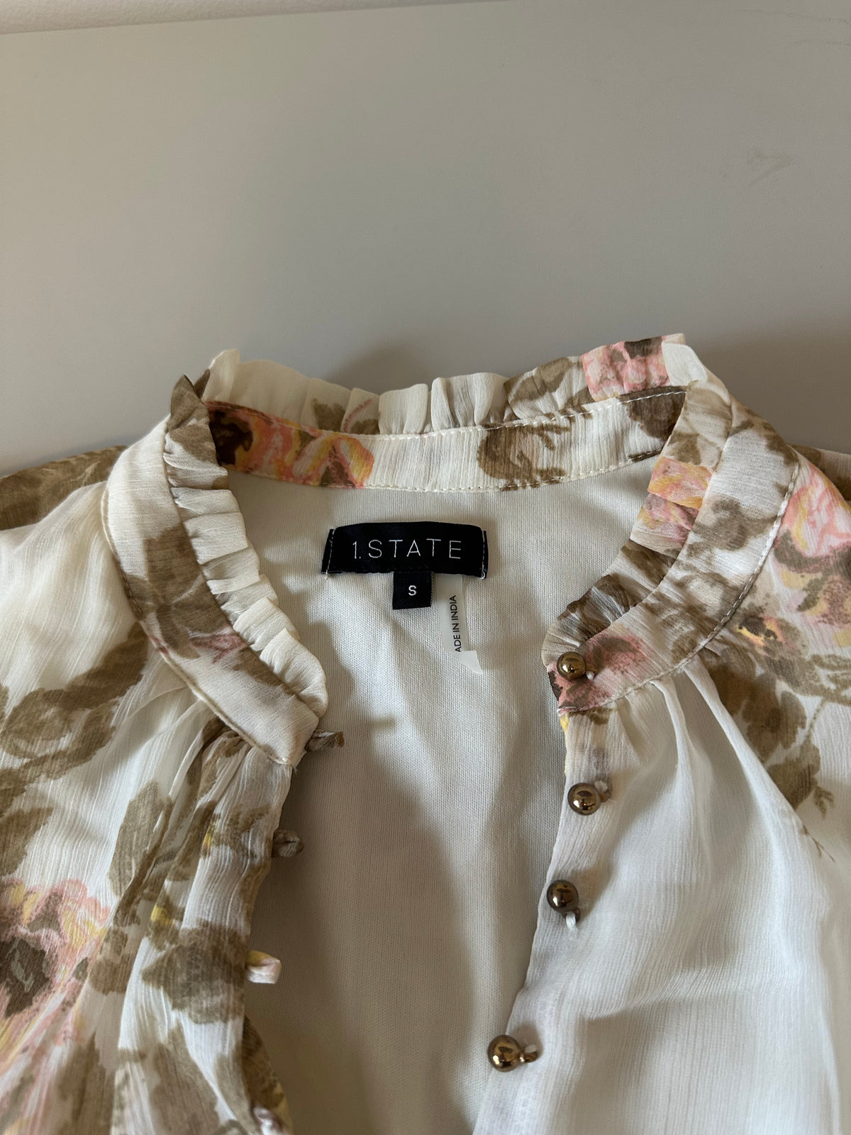 1.STATE Floral Tiered Long Sleeve Maxi Dress | Size Small