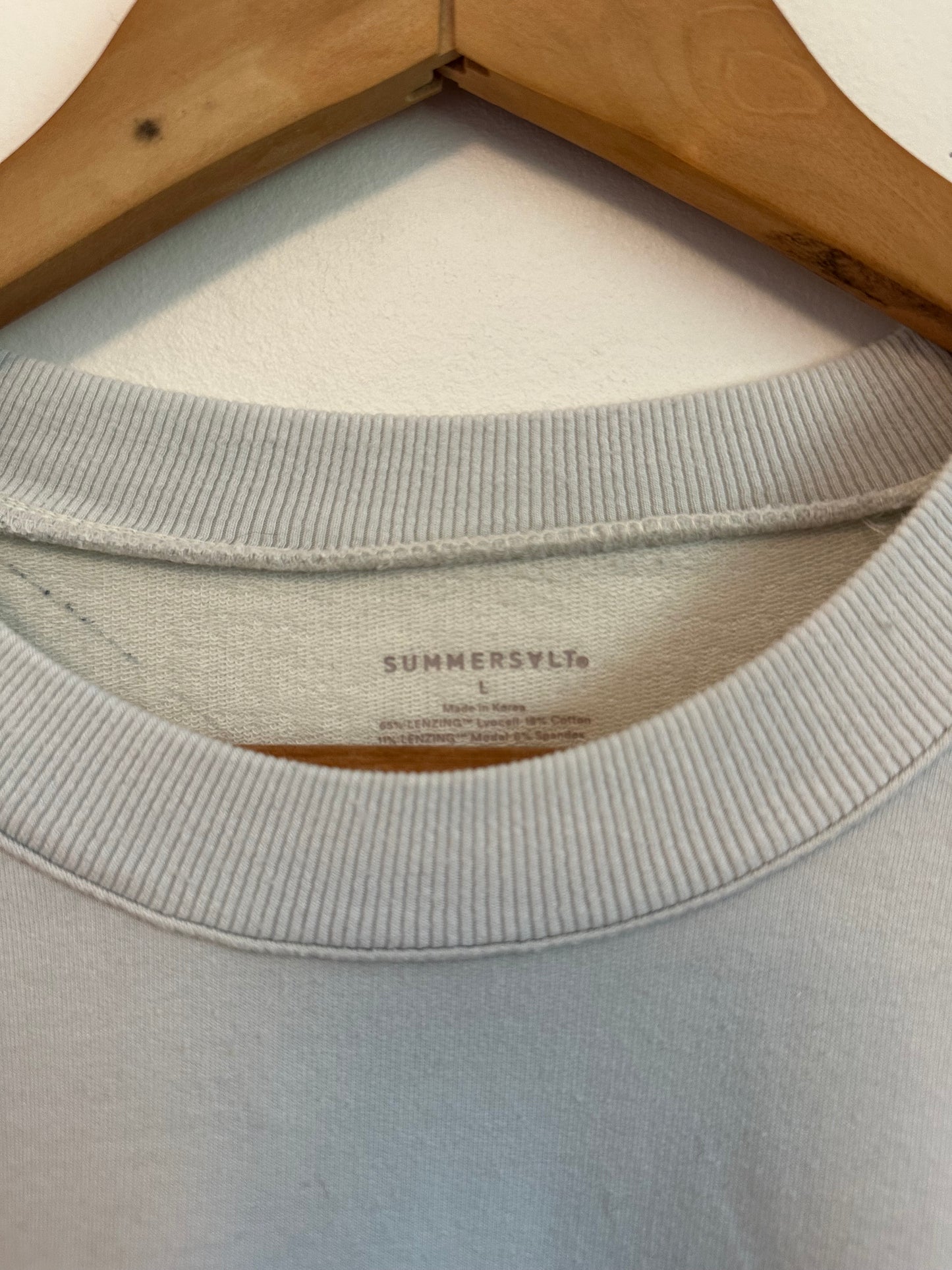 Summersalt Black and White Diagonal Colorblock Sweatshirt | Size Large