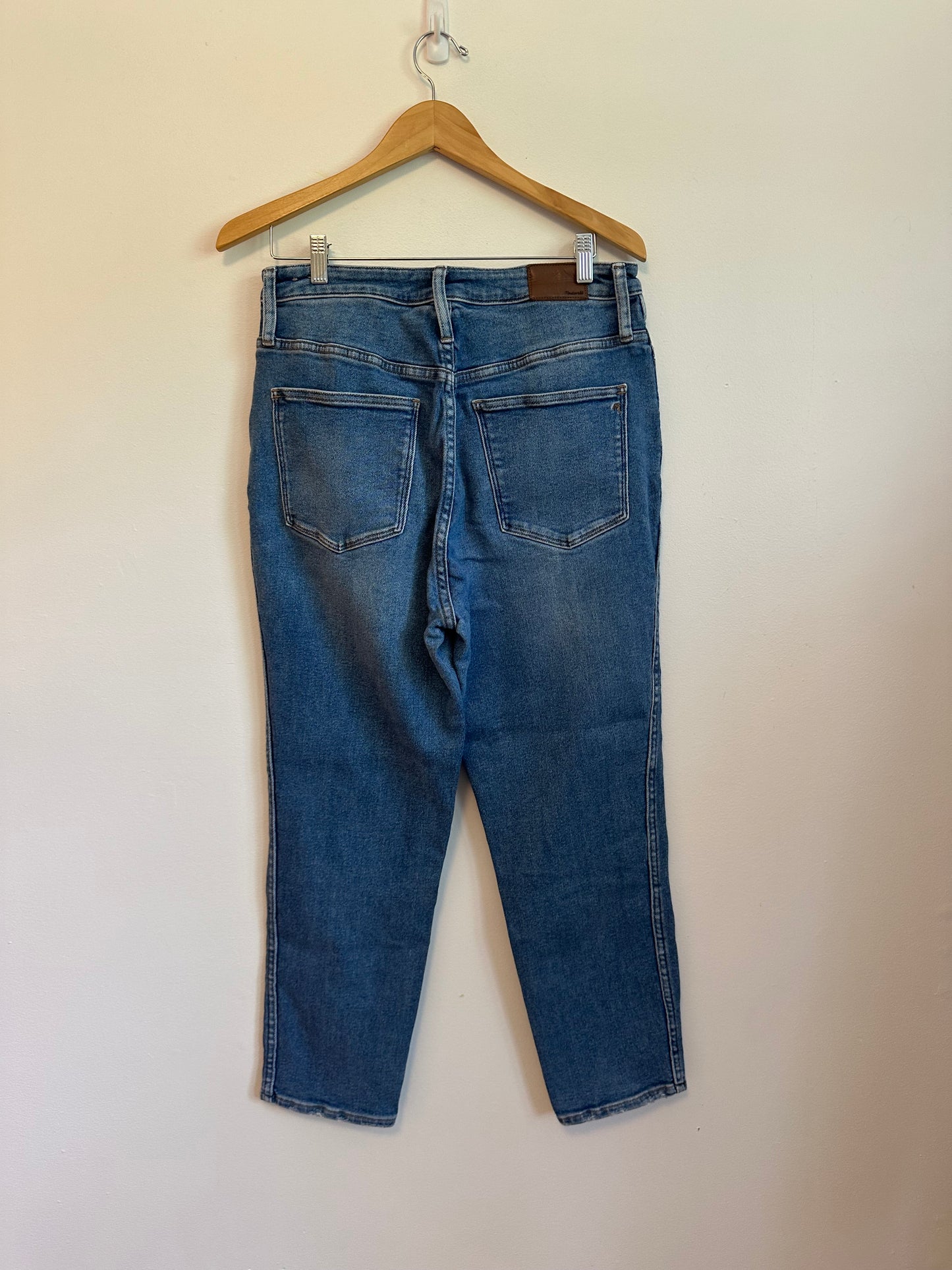 Madewell Curvy Stovepipe High Rise Straight Leg Blue Jeans | Size 31