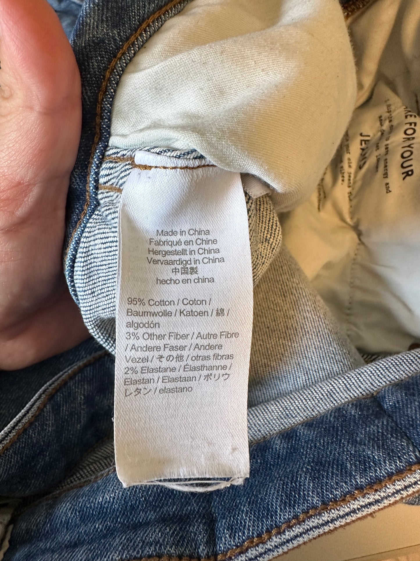 Madewell Curvy Stovepipe High Rise Straight Leg Blue Jeans | Size 31