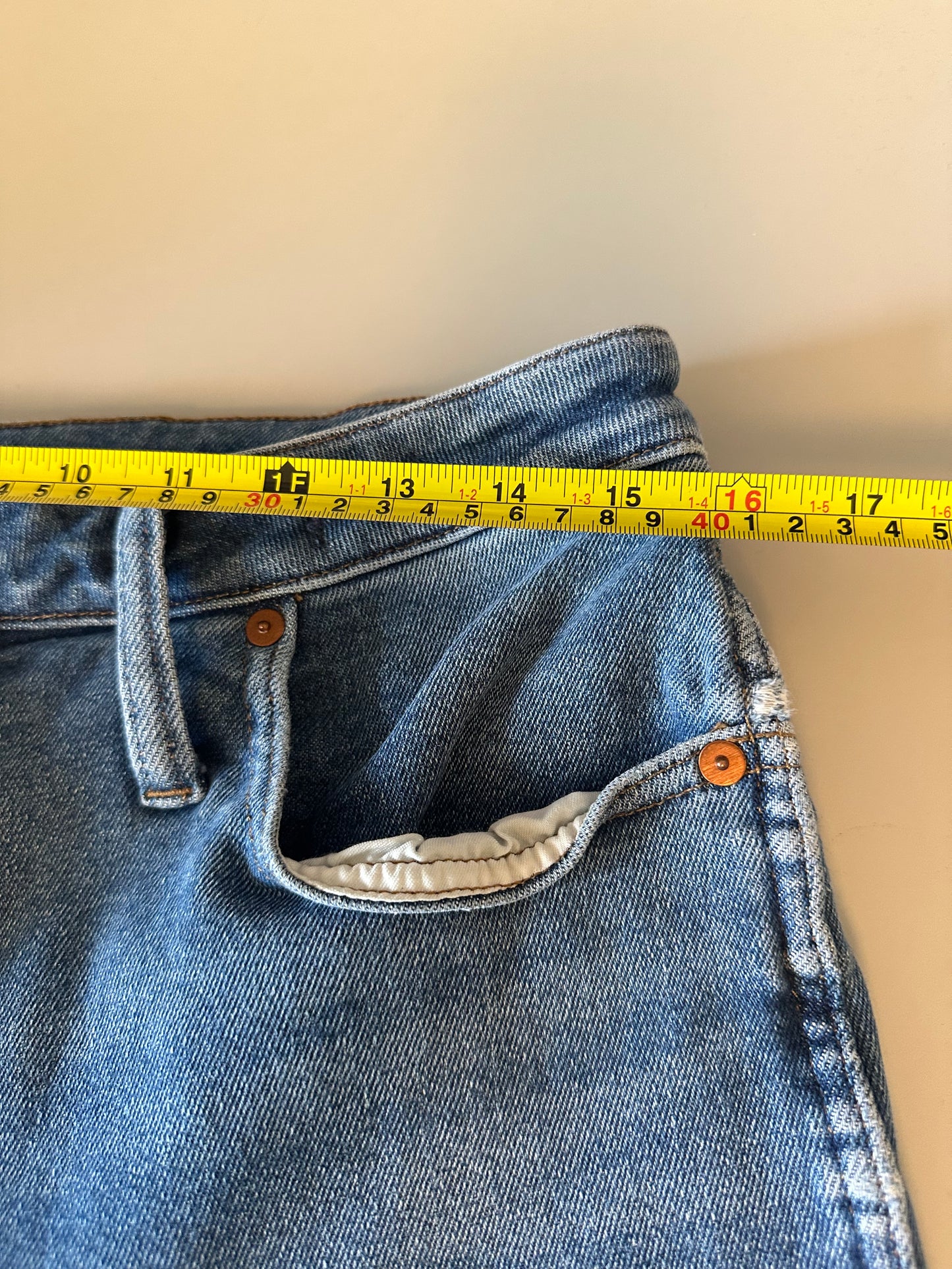 Madewell Curvy Stovepipe High Rise Straight Leg Blue Jeans | Size 31
