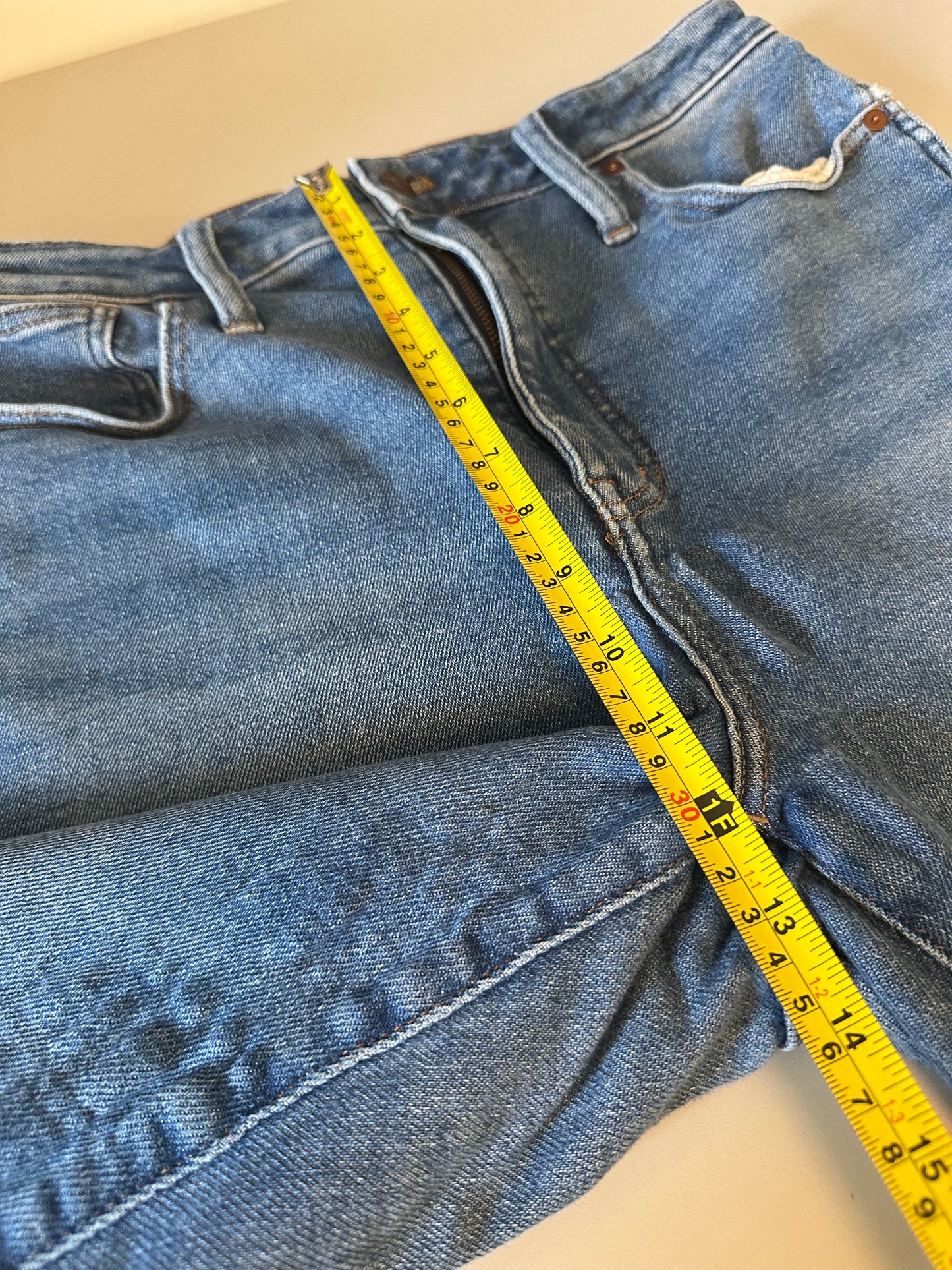 Madewell Curvy Stovepipe High Rise Straight Leg Blue Jeans | Size 31