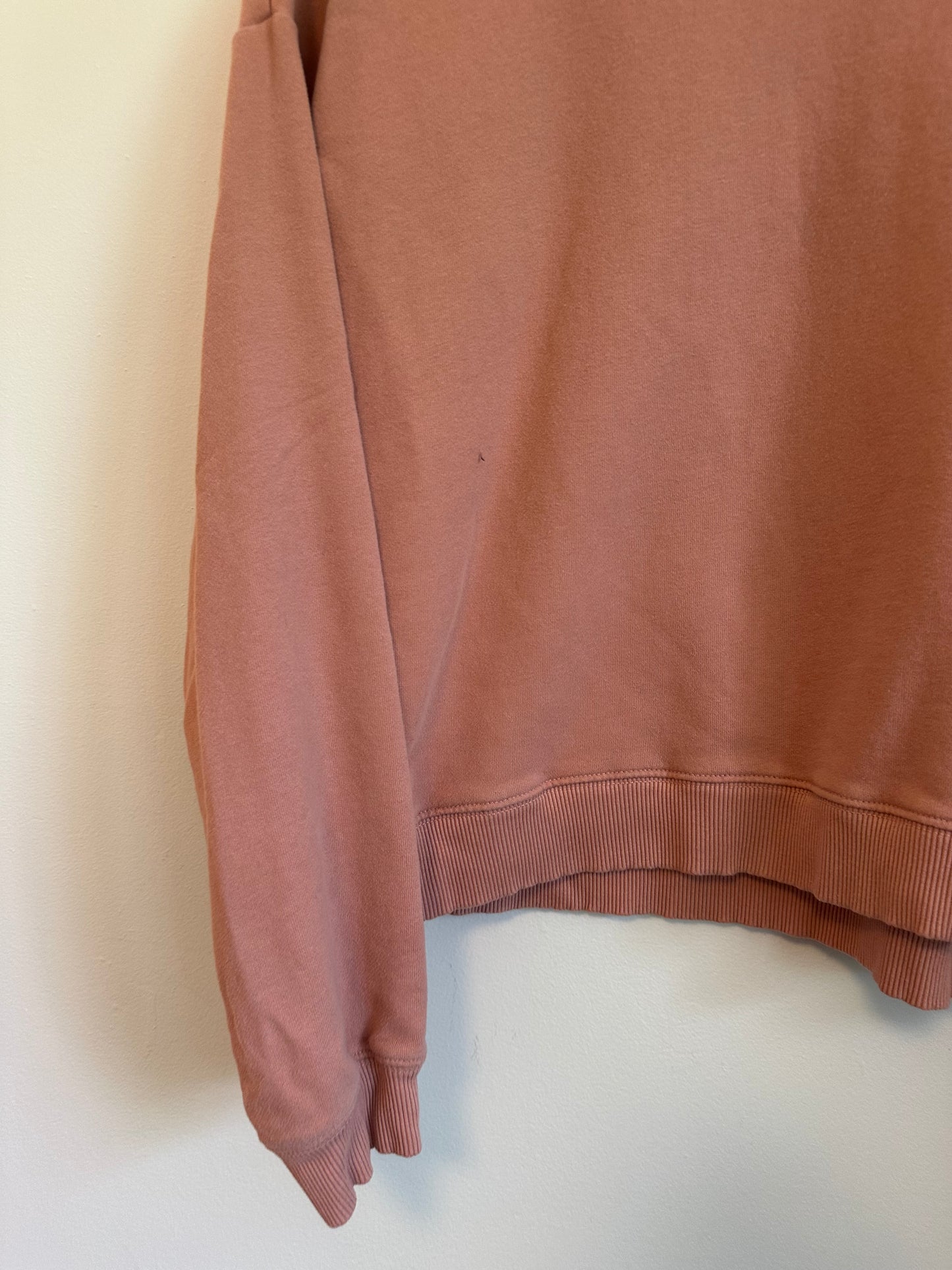 American Eagle Cropped Sweatshirt in Dusty Rose Pink | Size Large