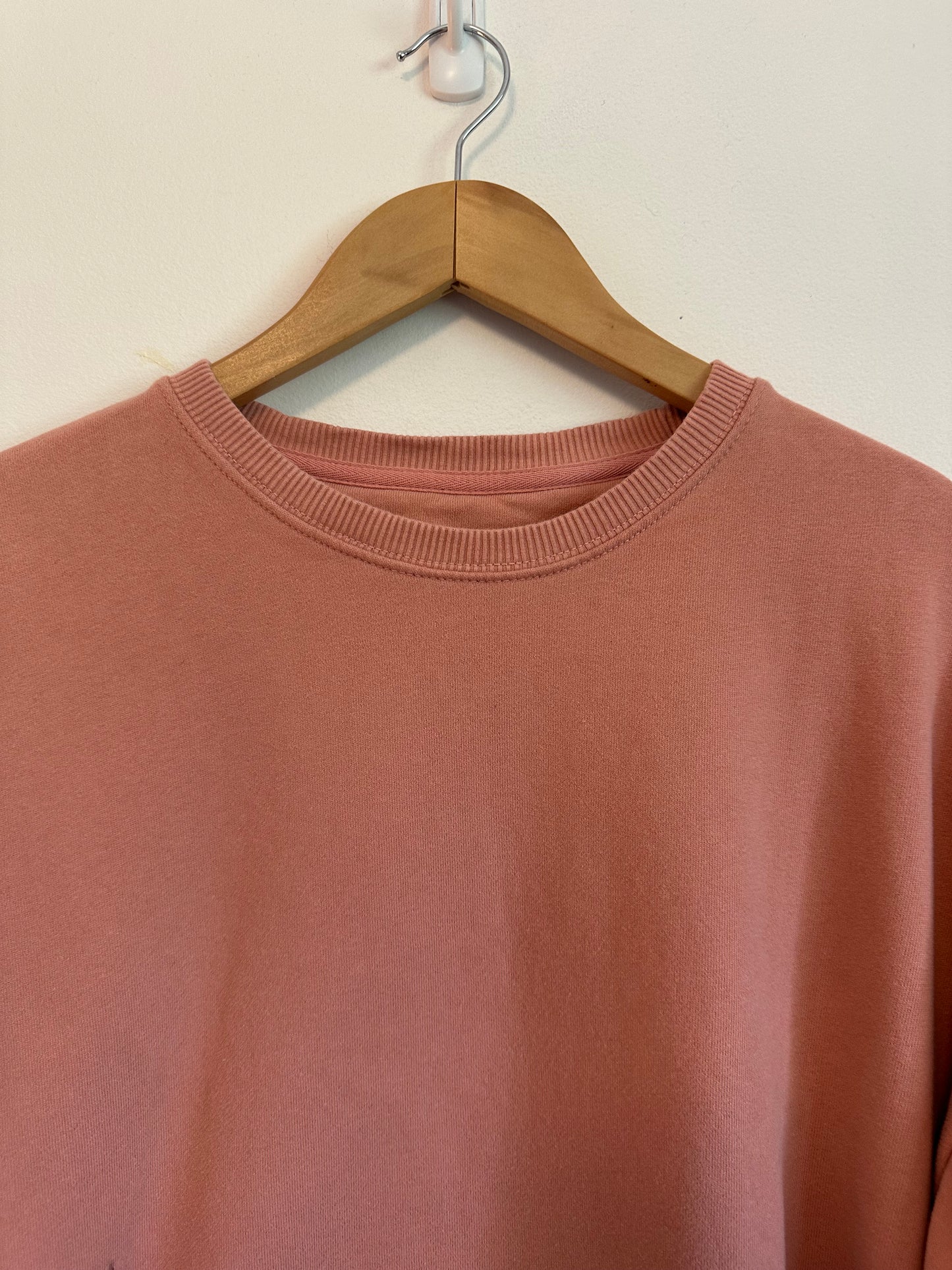 American Eagle Cropped Sweatshirt in Dusty Rose Pink | Size Large