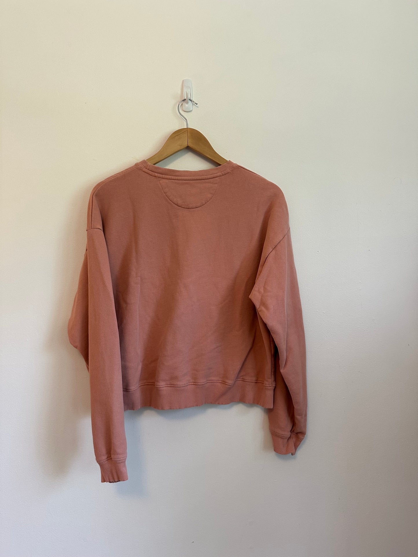 American Eagle Cropped Sweatshirt in Dusty Rose Pink | Size Large