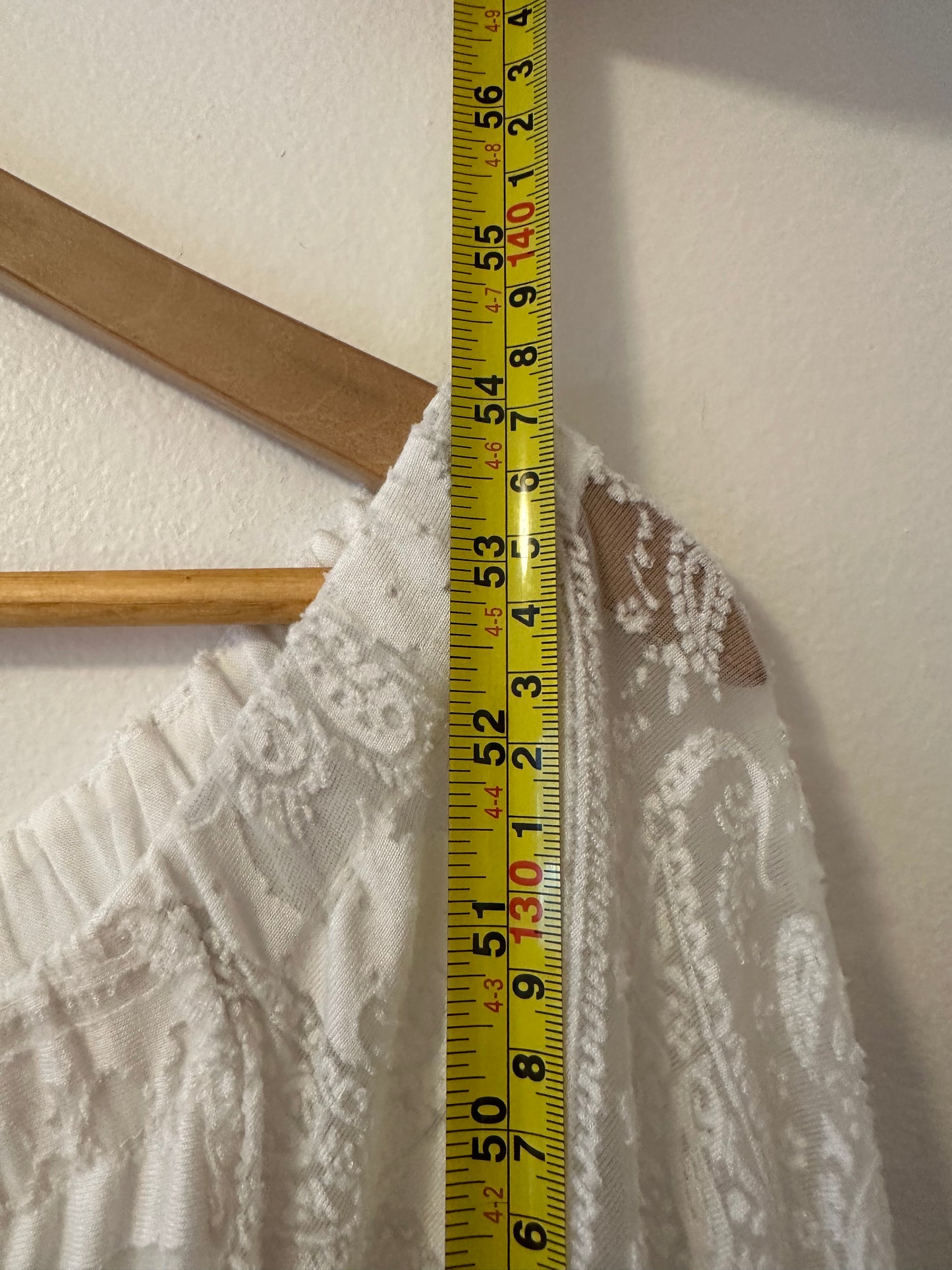 Anthropologie x Farm Rio Elliott Lace White Off the Shoulder Jumpsuit | Size Medium