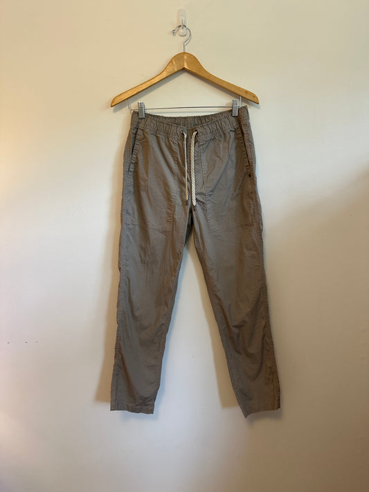 Vuori Ripstop Organic Cotton Light Brown Elastic Waist Joggers | Size Small