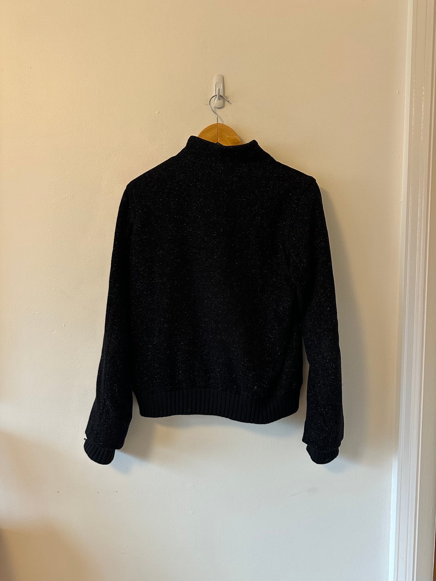 Eileen Fisher Asymmetrical Tweed Bomber Jacket | Size Small