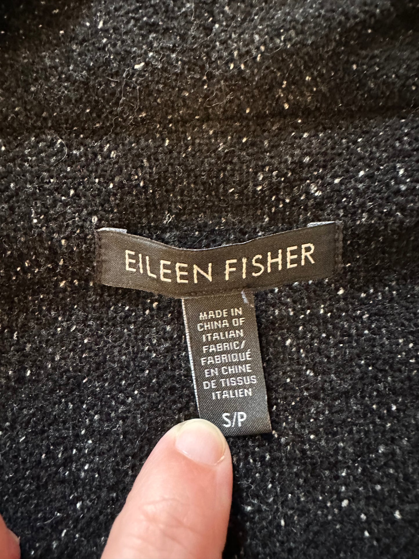 Eileen Fisher Asymmetrical Tweed Bomber Jacket | Size Small