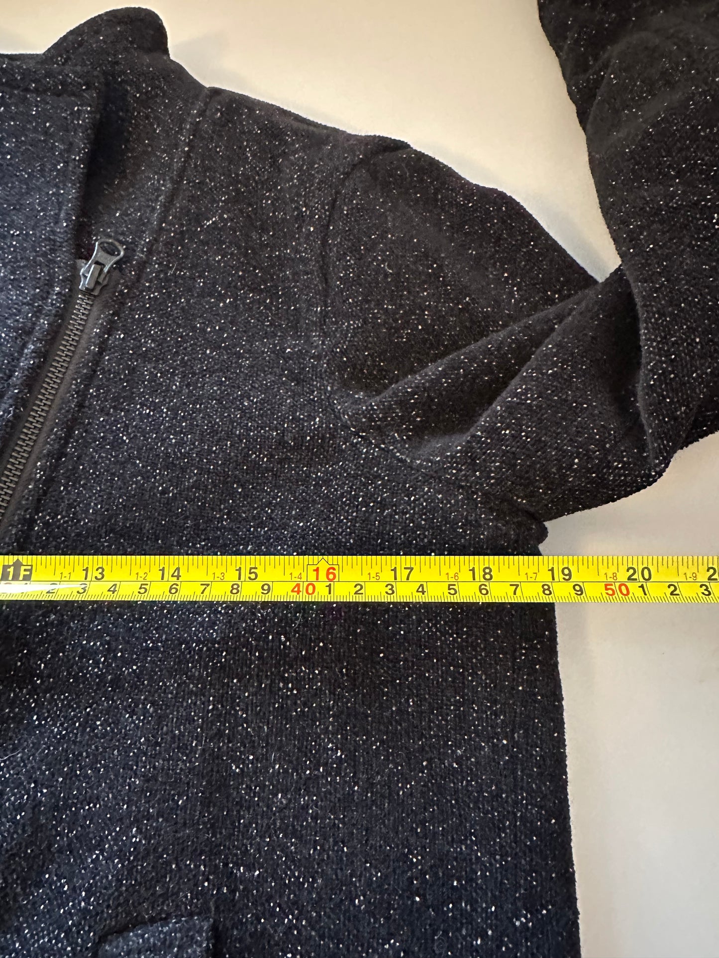 Eileen Fisher Asymmetrical Tweed Bomber Jacket | Size Small