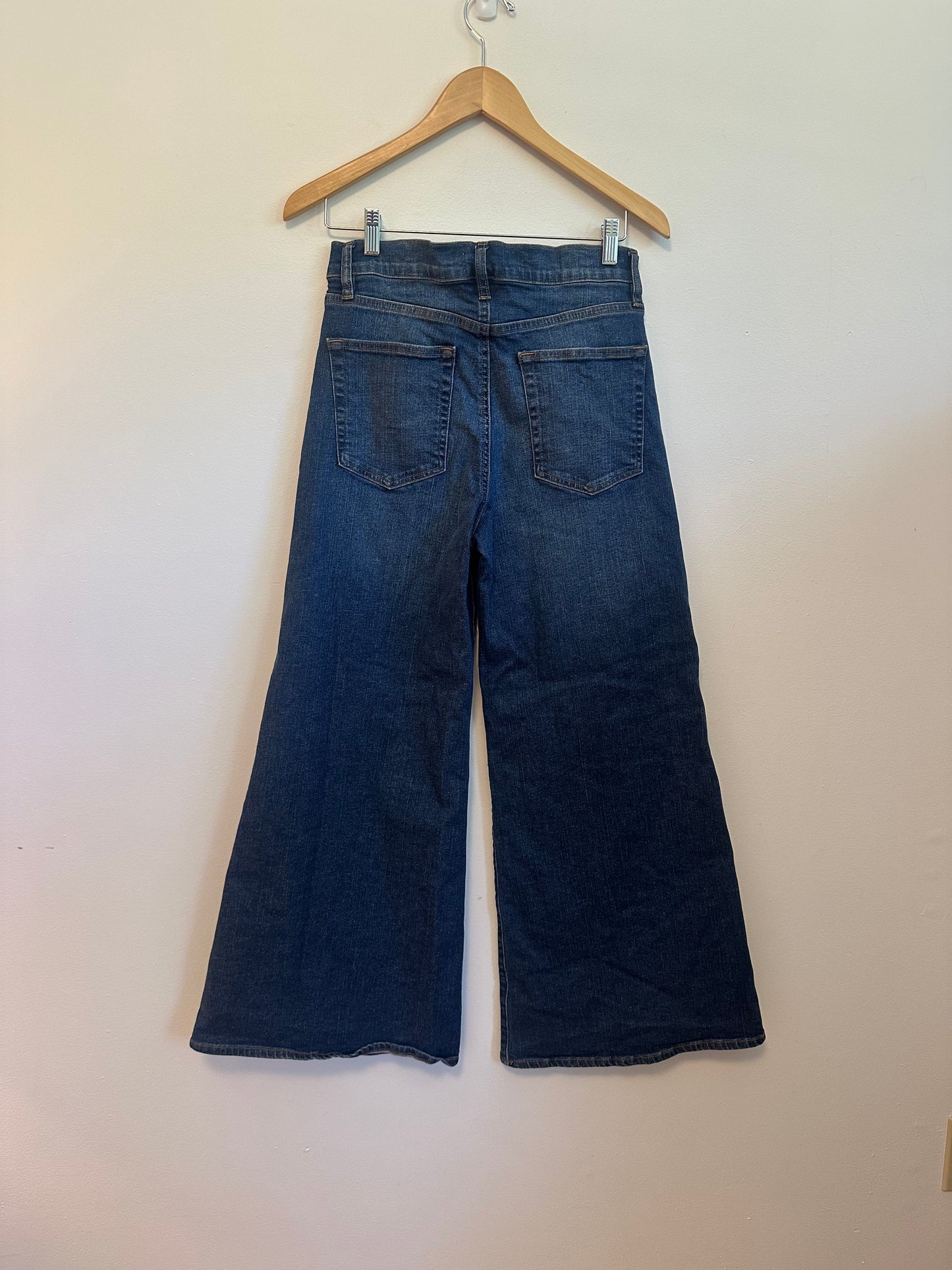 FRAME Le Palazzo Crop Wide Leg High Rise Jeans | Size 29