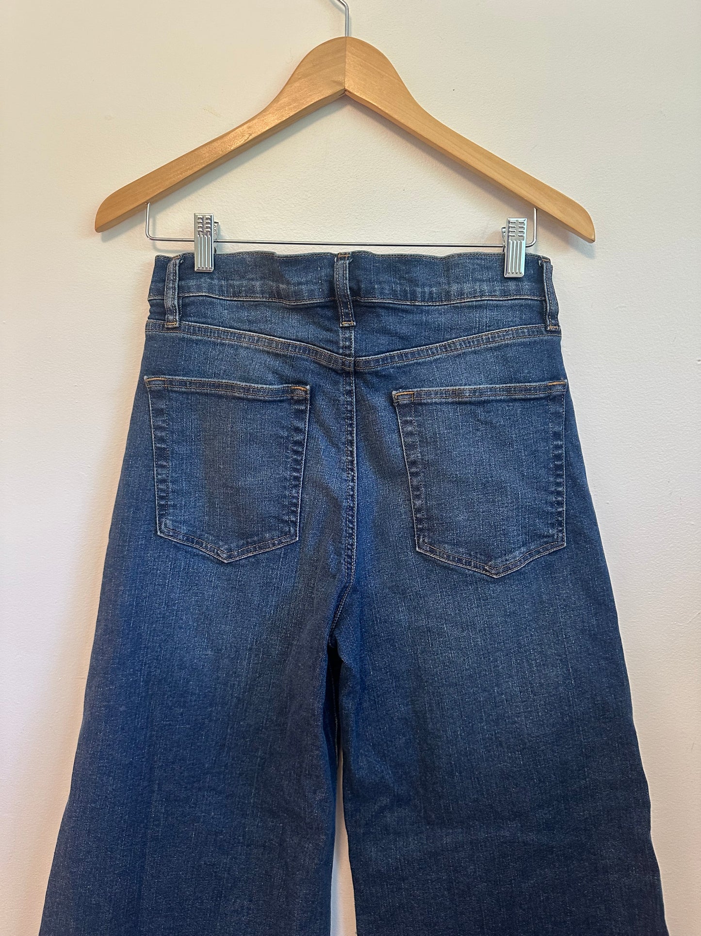 FRAME Le Palazzo Crop Wide Leg High Rise Jeans | Size 29