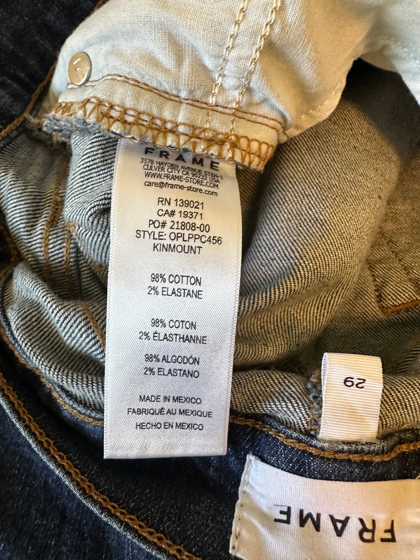 FRAME Le Palazzo Crop Wide Leg High Rise Jeans | Size 29