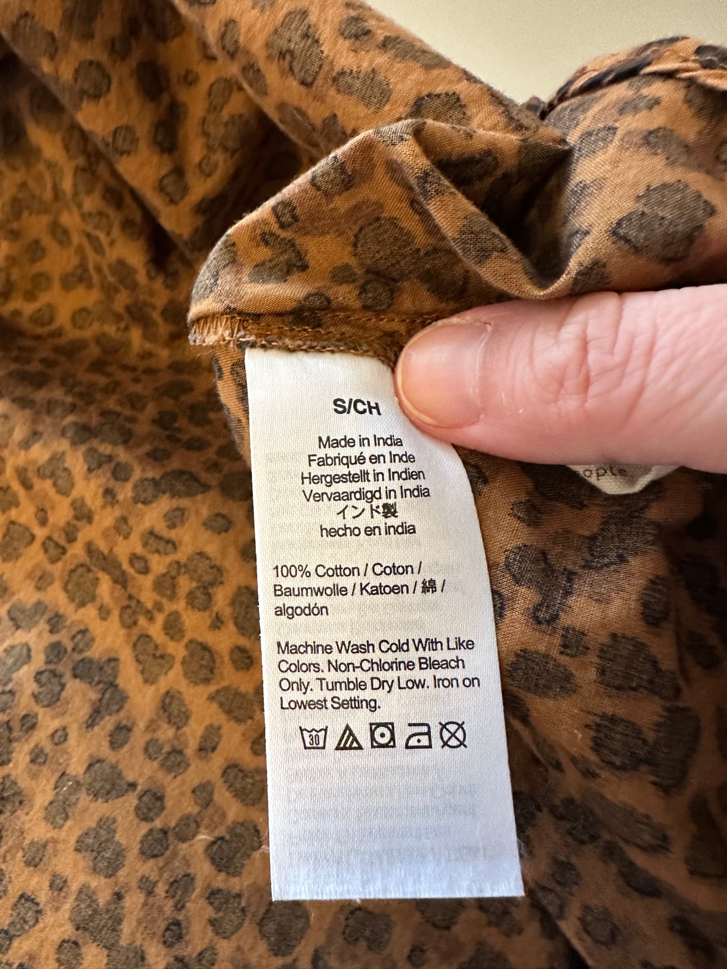 Madewell Flutter-Sleeve Wrap Mini Dress in Painted Leopard | Size Small