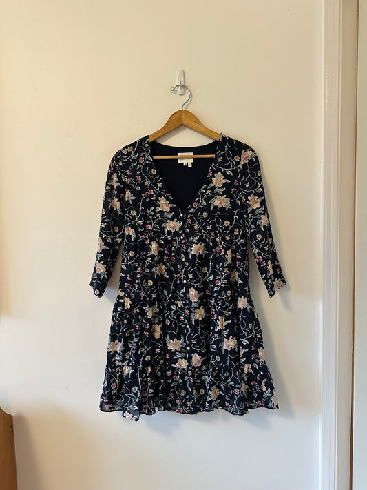 Sezane Floral Print Mini Dress | Size 34 (US 2)