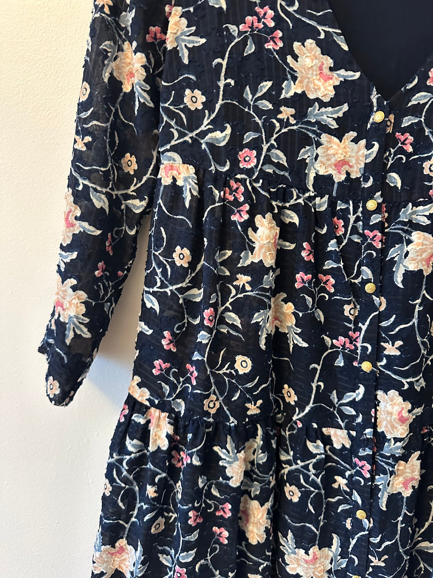 Sezane Floral Print Mini Dress | Size 34 (US 2)
