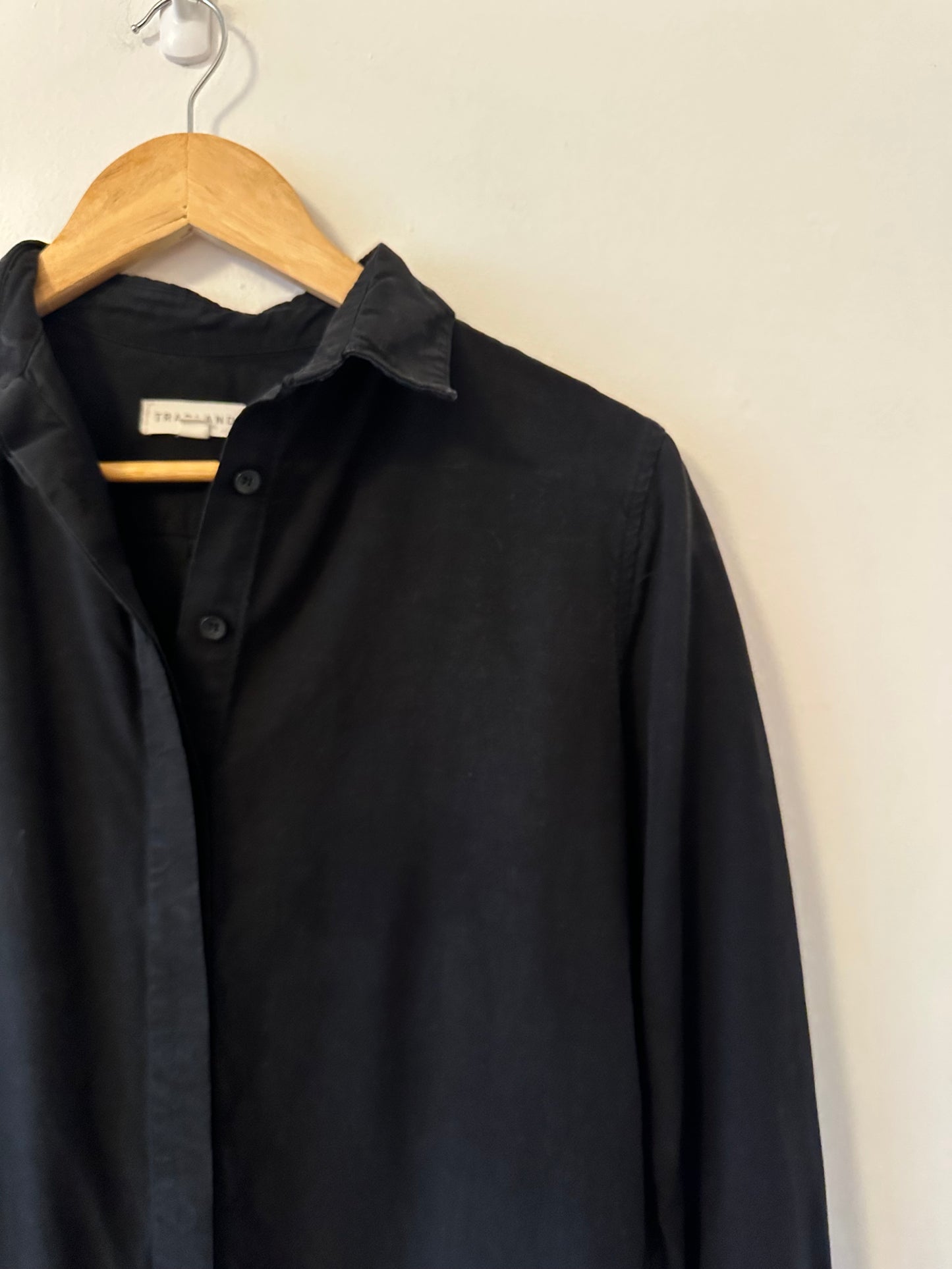 Tradlands Long Sleeve Black Shirt Dress | Size Small