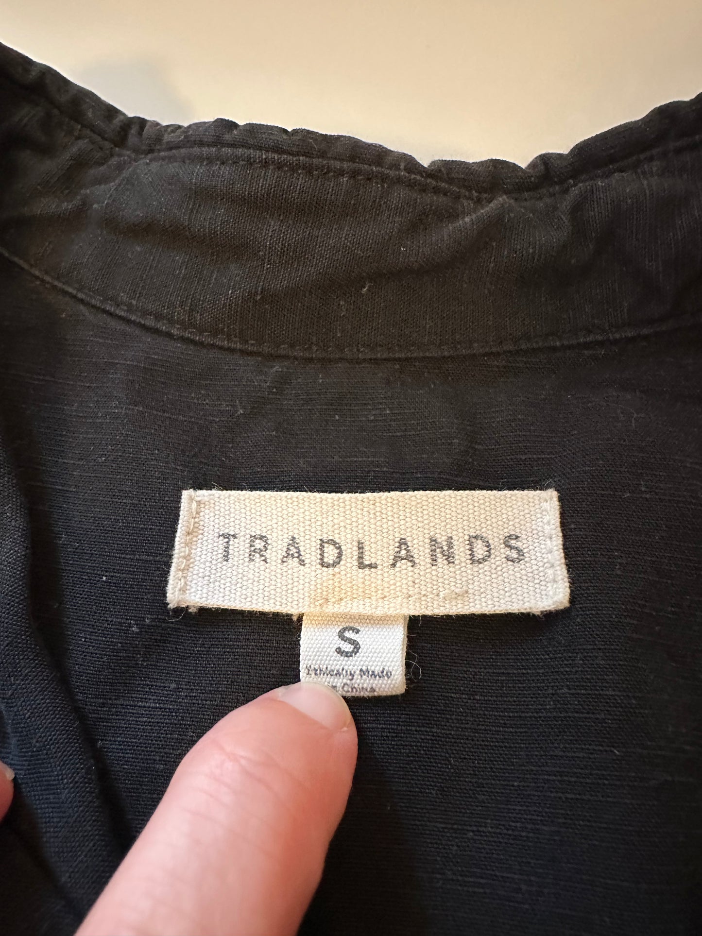 Tradlands Long Sleeve Black Shirt Dress | Size Small