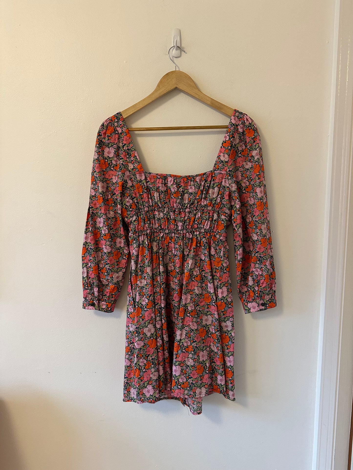 J. Crew Cinched-Waist Organic Cotton Dress - Liberty Meadow Song Fabric | Size 4