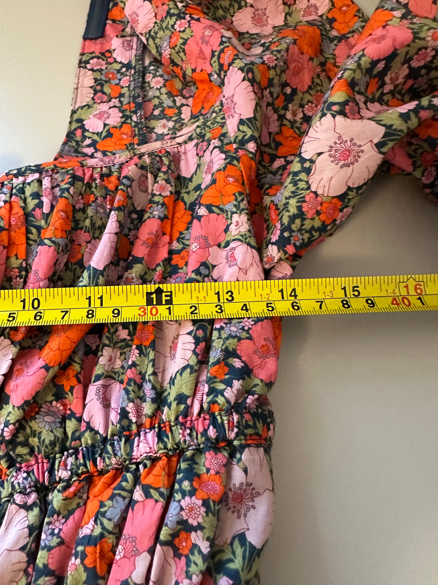 J. Crew Cinched-Waist Organic Cotton Dress - Liberty Meadow Song Fabric | Size 4