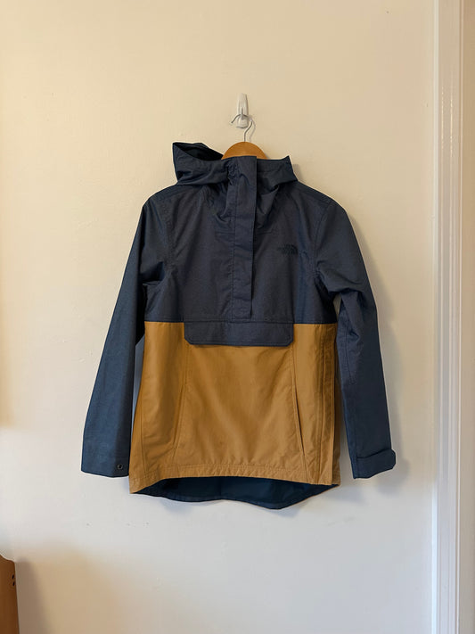 The North Face Dry Vent Jean and Mustard Hooded Pullover Windbreaker | Small