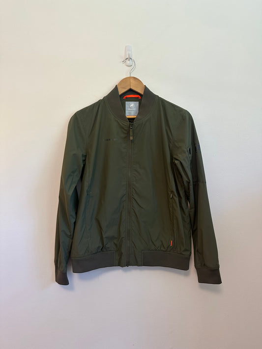 Mammut Full Zip Olive Green Bomber Jacket | Size Small