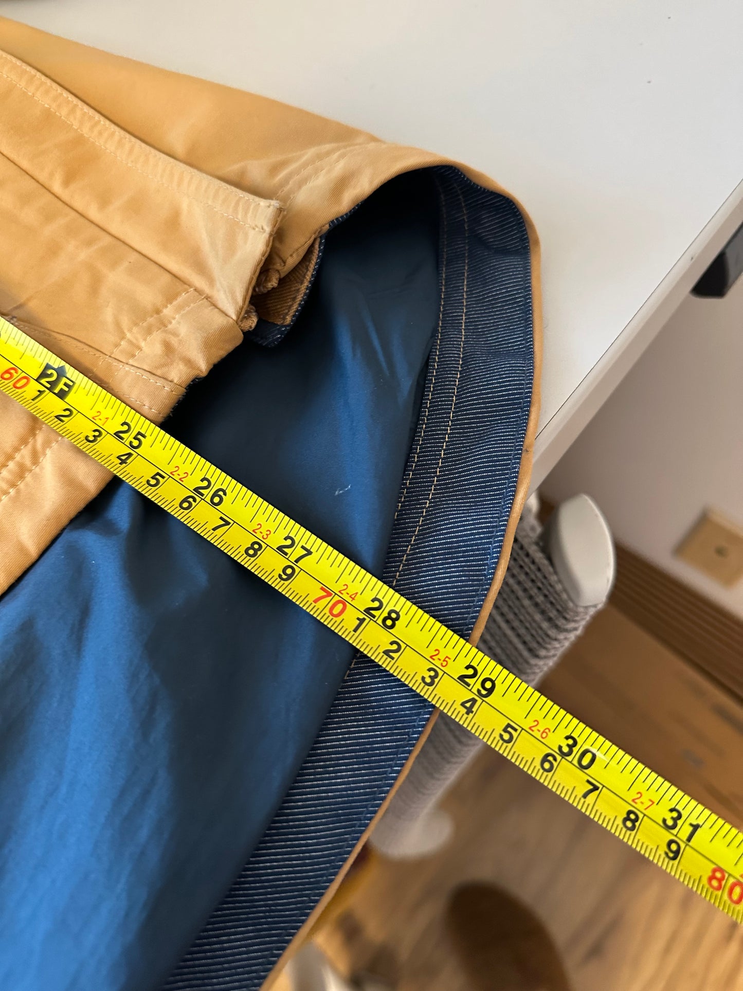The North Face Dry Vent Jean and Mustard Hooded Pullover Windbreaker | Small