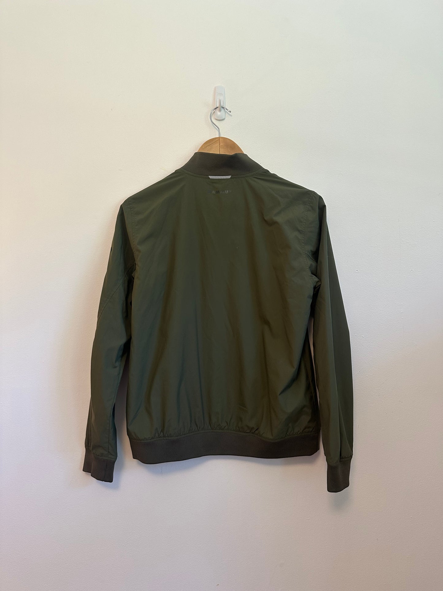 Mammut Full Zip Olive Green Bomber Jacket | Size Small