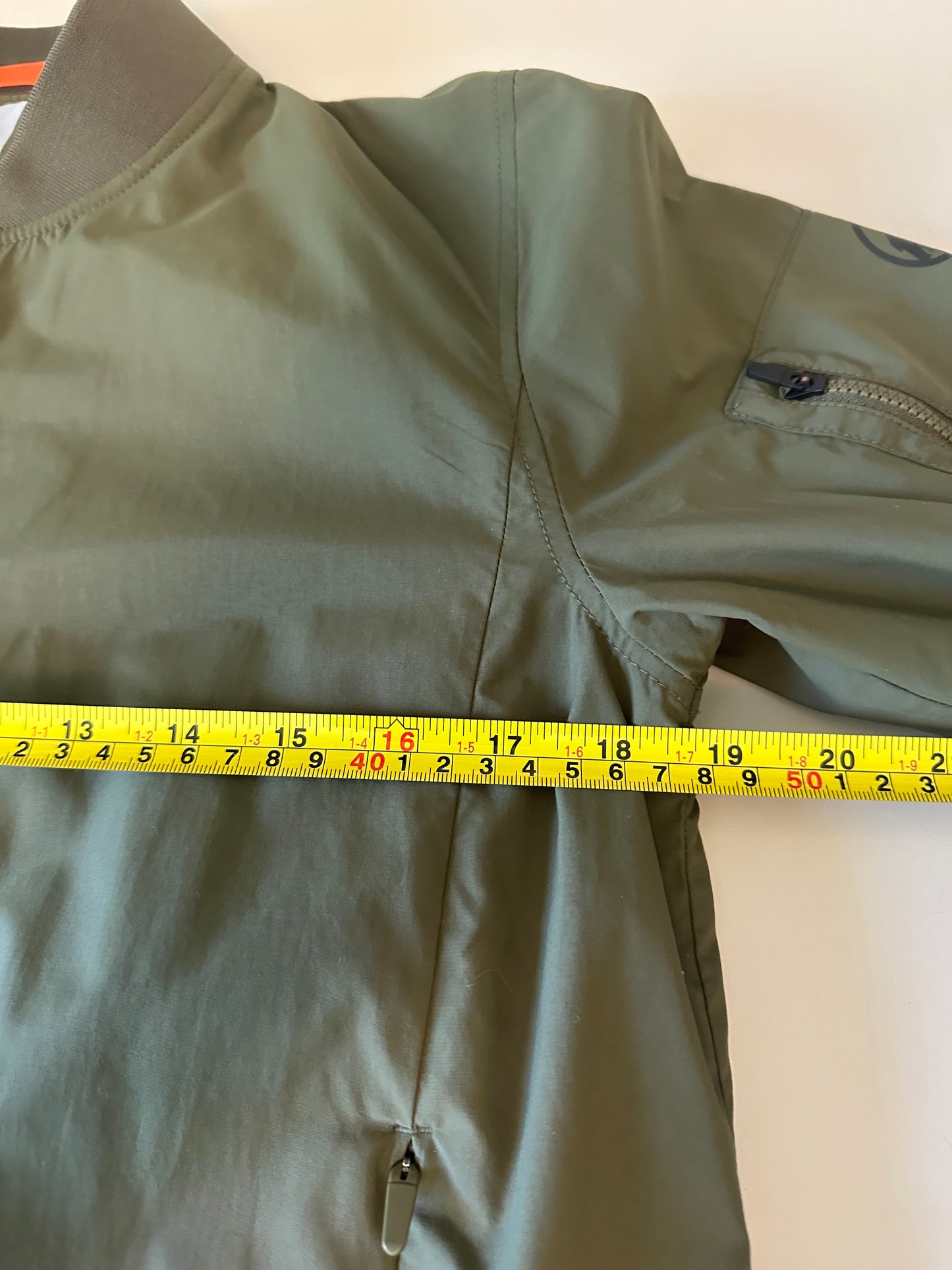 Mammut Full Zip Olive Green Bomber Jacket | Size Small