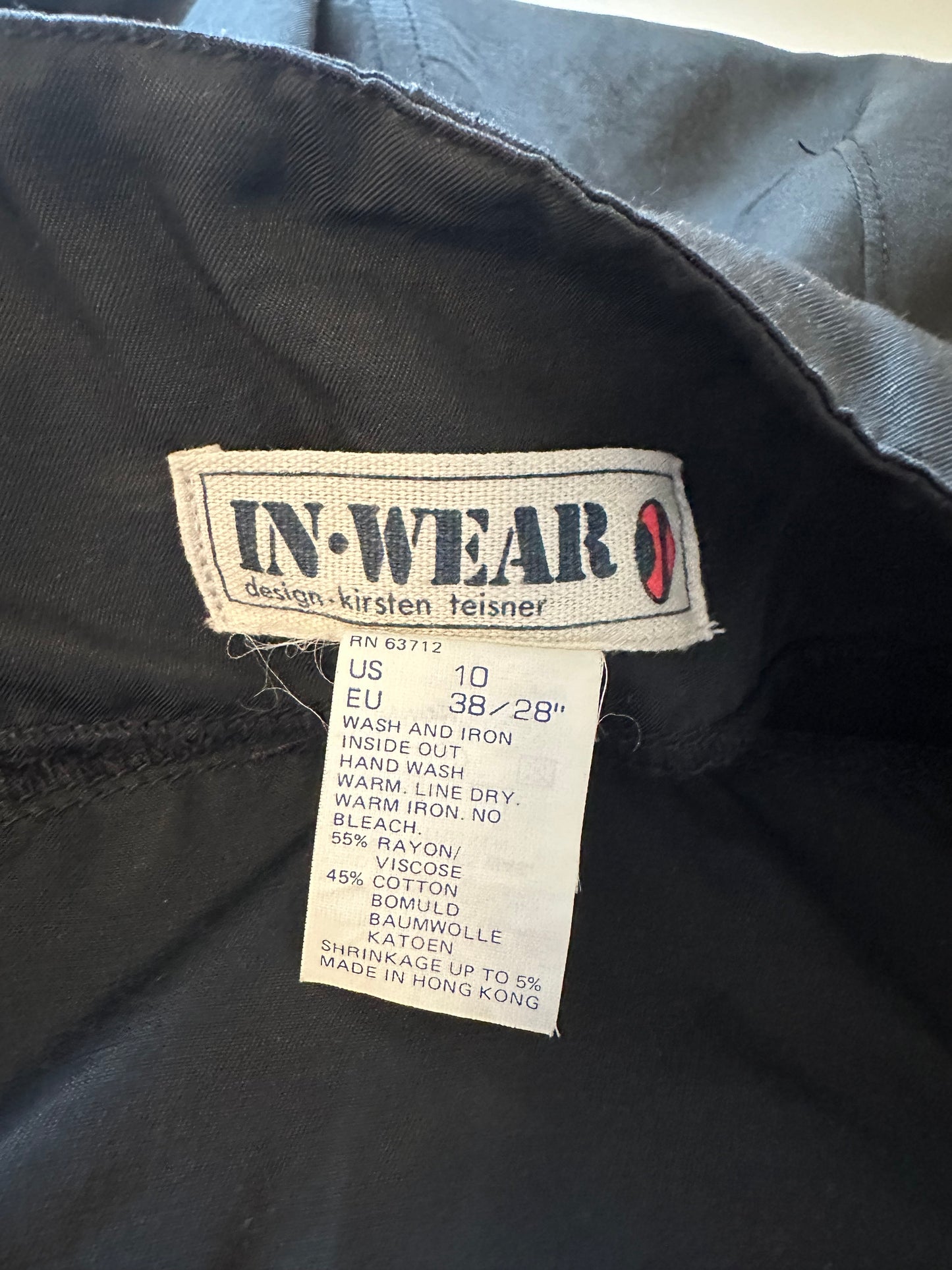 Vintage In-Wear Black Side Button Maxi Skirt | Size 10