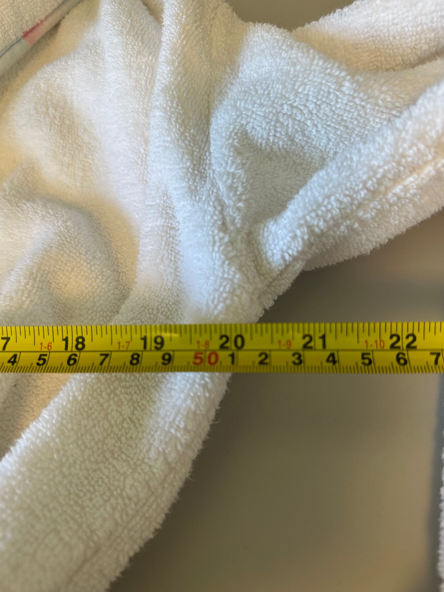 Hill House Home Hotel Robe in White Terry Cloth and Rainbow Trim | Size S/M