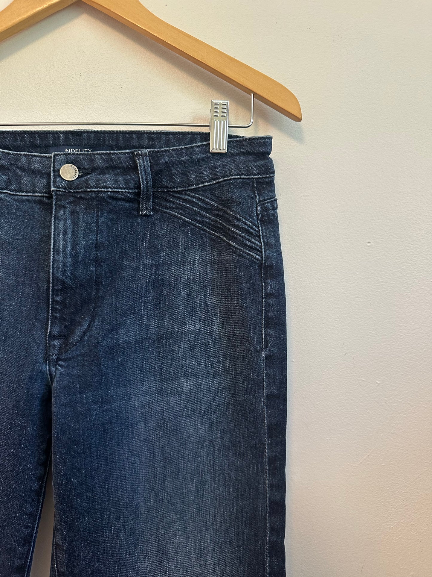 Fidelity Denim Magnolia Retro Wide Leg Jeans in Dark Indigo | Size 29