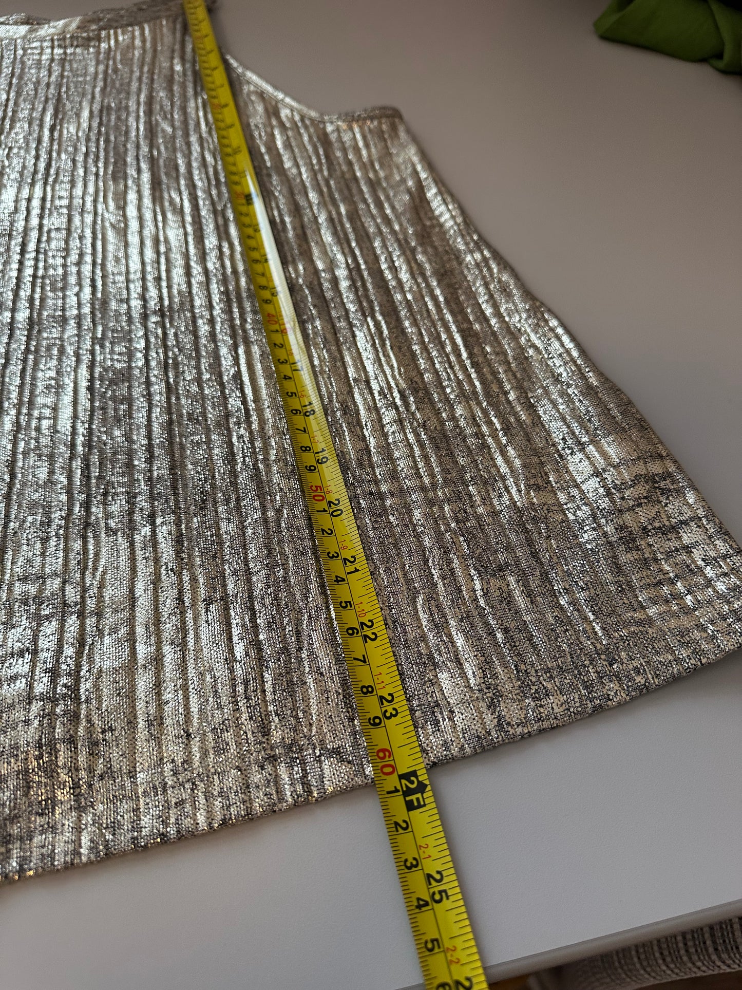 Anthropologie Moulinette Soeurs Shine On Metallic Gold High Neck Tank | Size Small